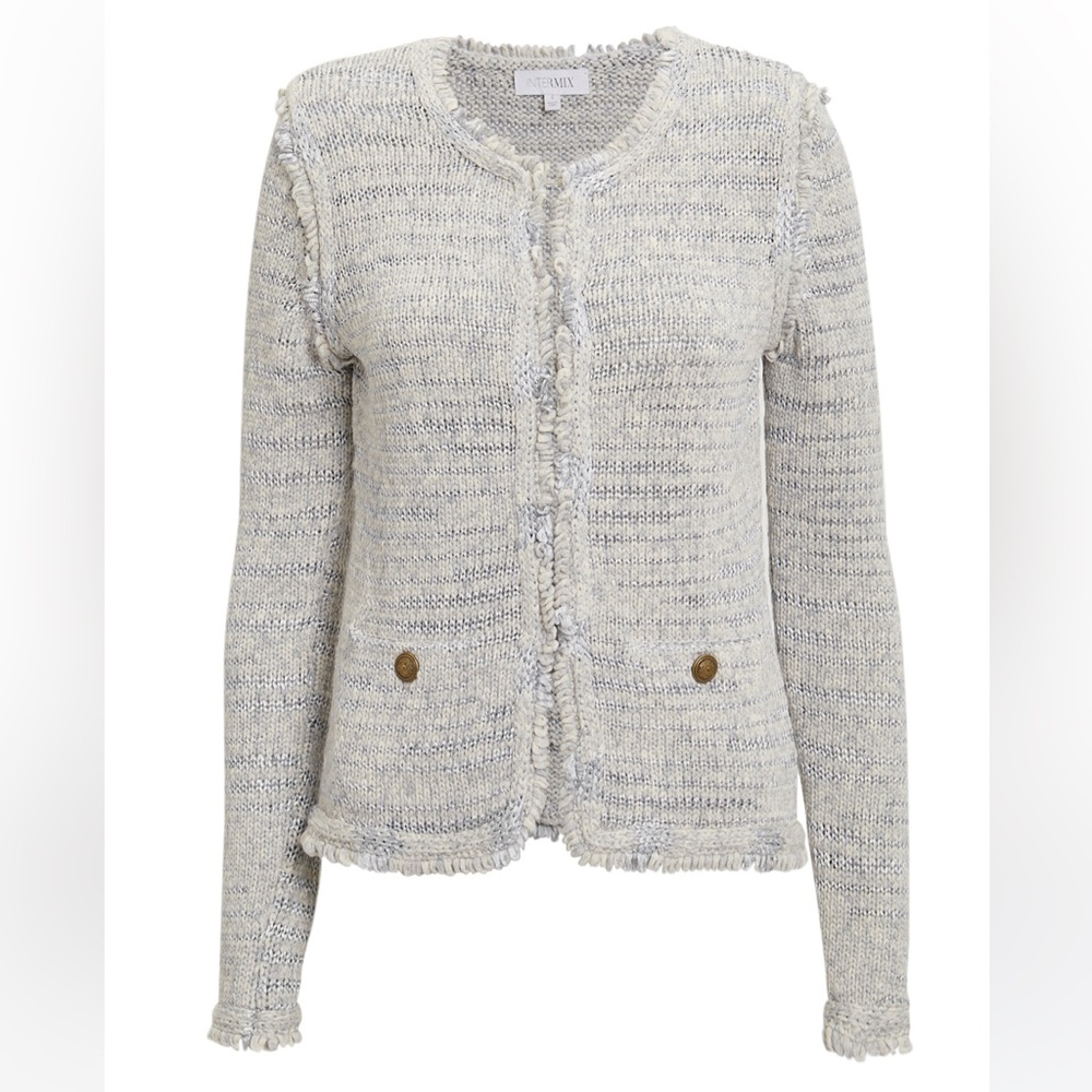 New Intermix Exclusive Kaia Knit Career Fringe cotton jacket 6